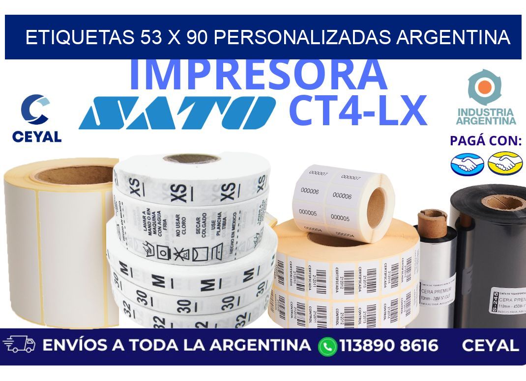 etiquetas 53 x 90 personalizadas argentina
