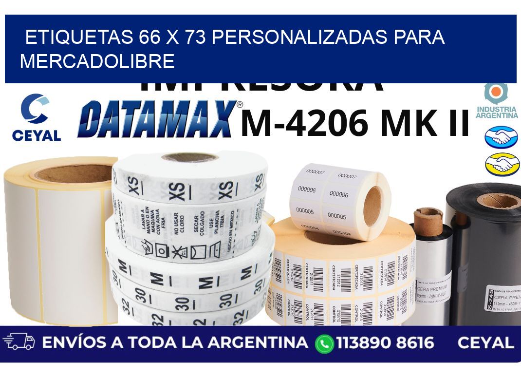 etiquetas 66 x 73 personalizadas para mercadolibre