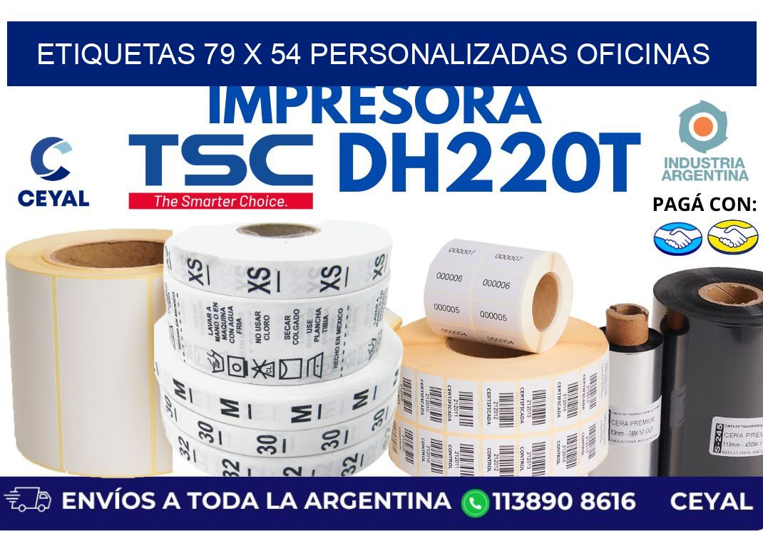 etiquetas 79 x 54 personalizadas oficinas