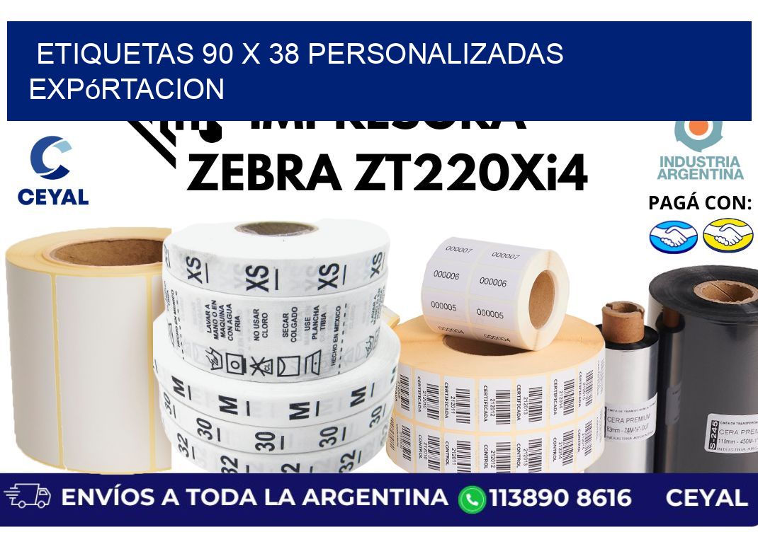 etiquetas 90 x 38 personalizadas expórtacion
