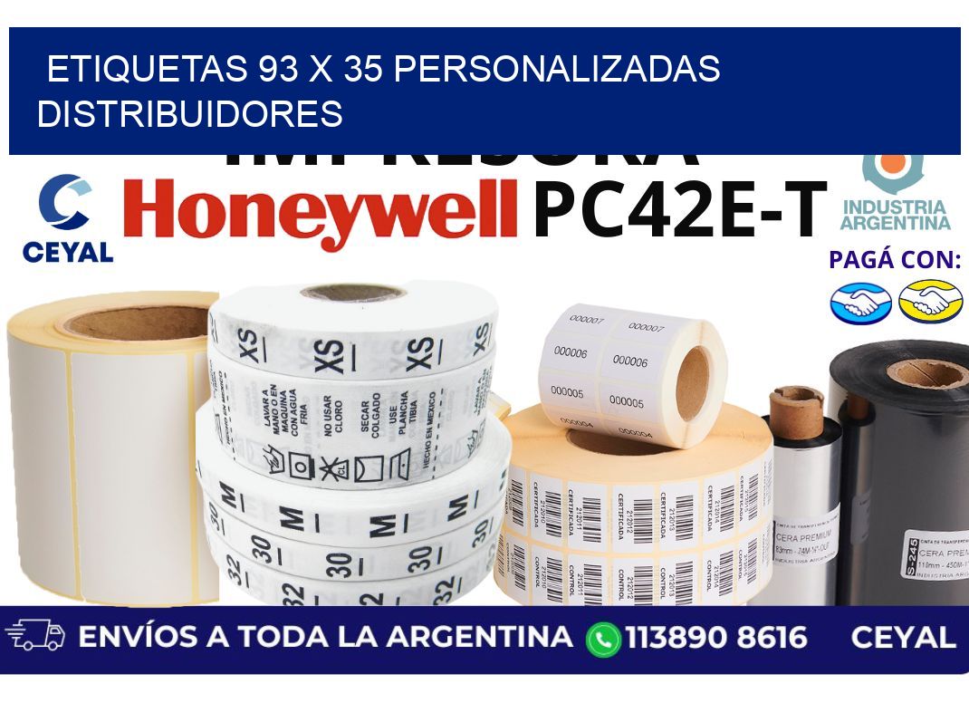 etiquetas 93 x 35 personalizadas distribuidores