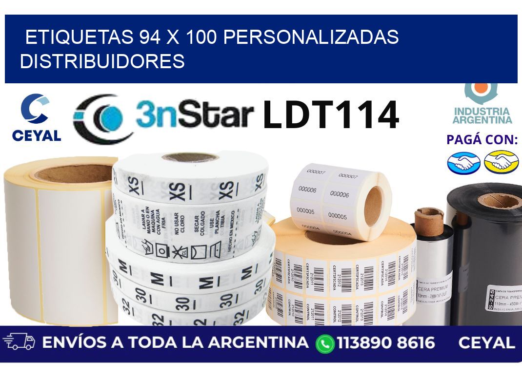 etiquetas 94 x 100 personalizadas distribuidores