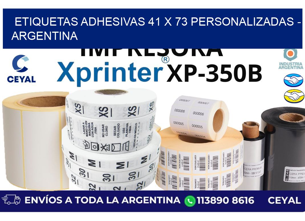 etiquetas adhesivas 41 x 73 personalizadas - Argentina