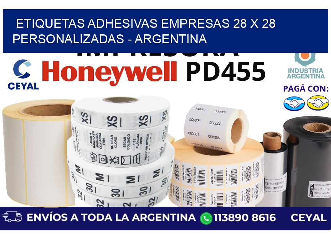etiquetas adhesivas empresas 28 x 28 personalizadas - Argentina