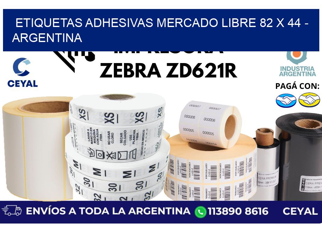 etiquetas adhesivas mercado libre 82 x 44 - Argentina