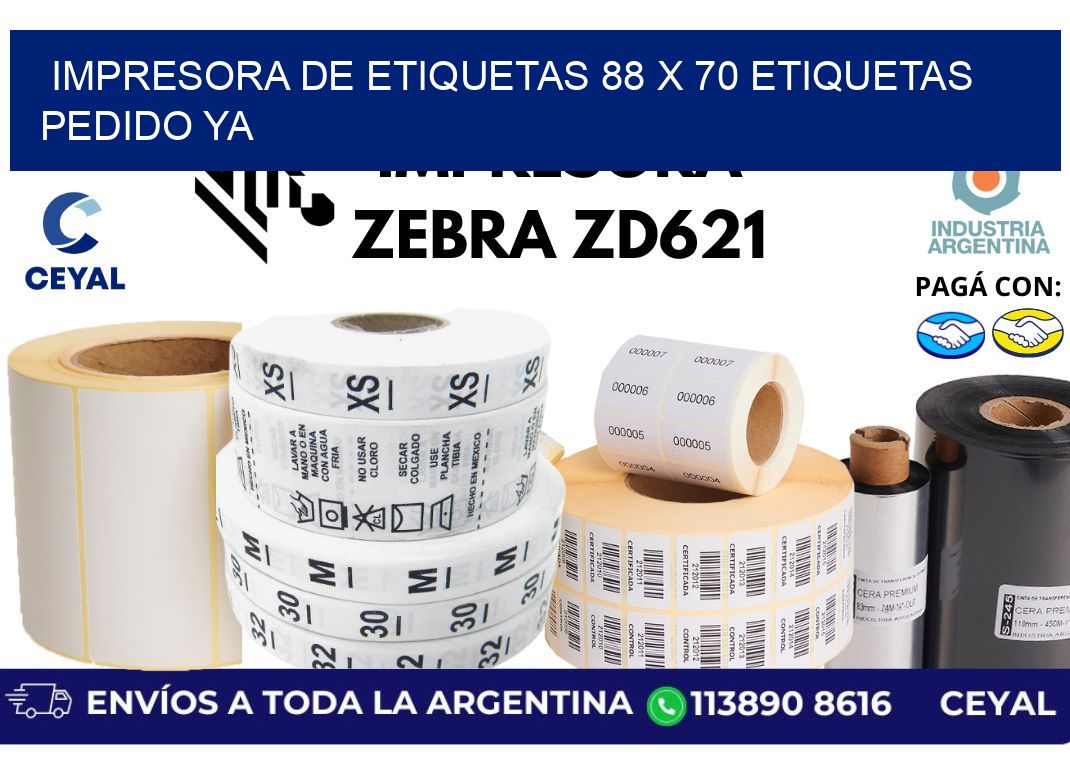 impresora de etiquetas 88 x 70 etiquetas pedido ya