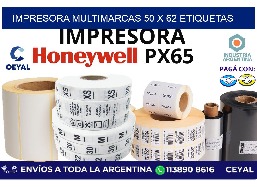 impresora multimarcas 50 x 62 etiquetas