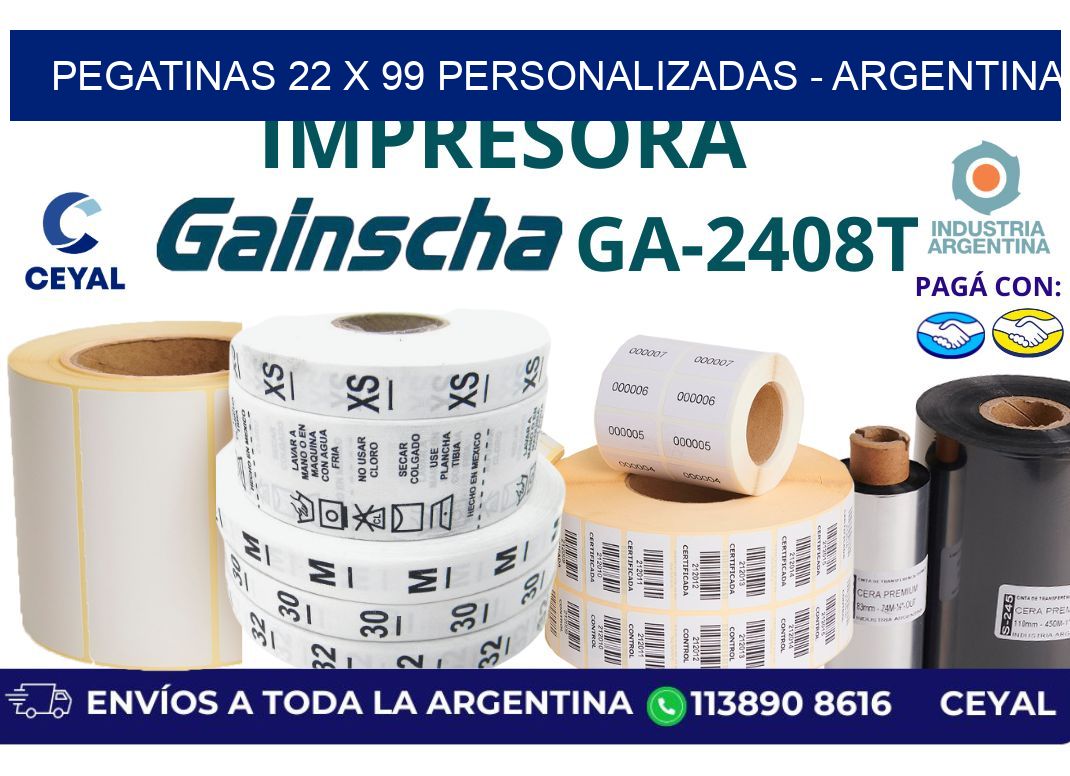 pegatinas 22 x 99 personalizadas - Argentina