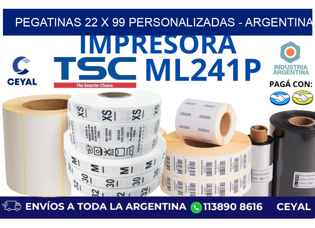 pegatinas 22 x 99 personalizadas – Argentina