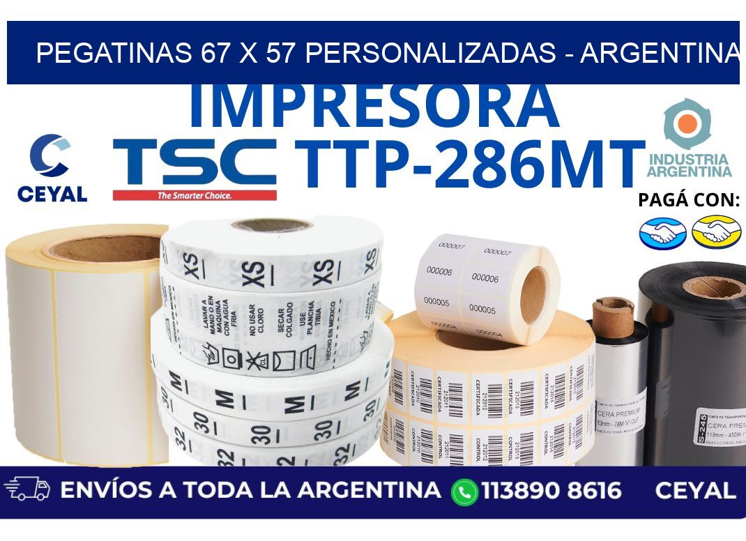 pegatinas 67 x 57 personalizadas - Argentina