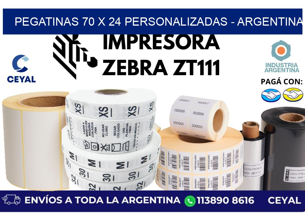 pegatinas 70 x 24 personalizadas - Argentina