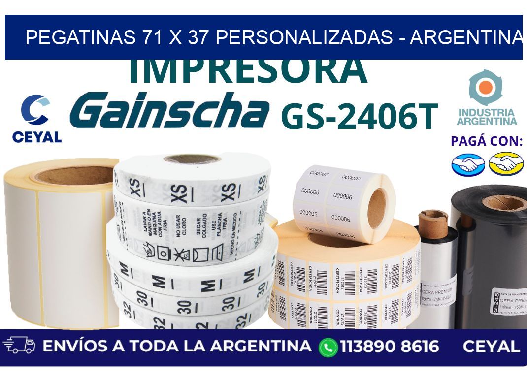 pegatinas 71 x 37 personalizadas - Argentina