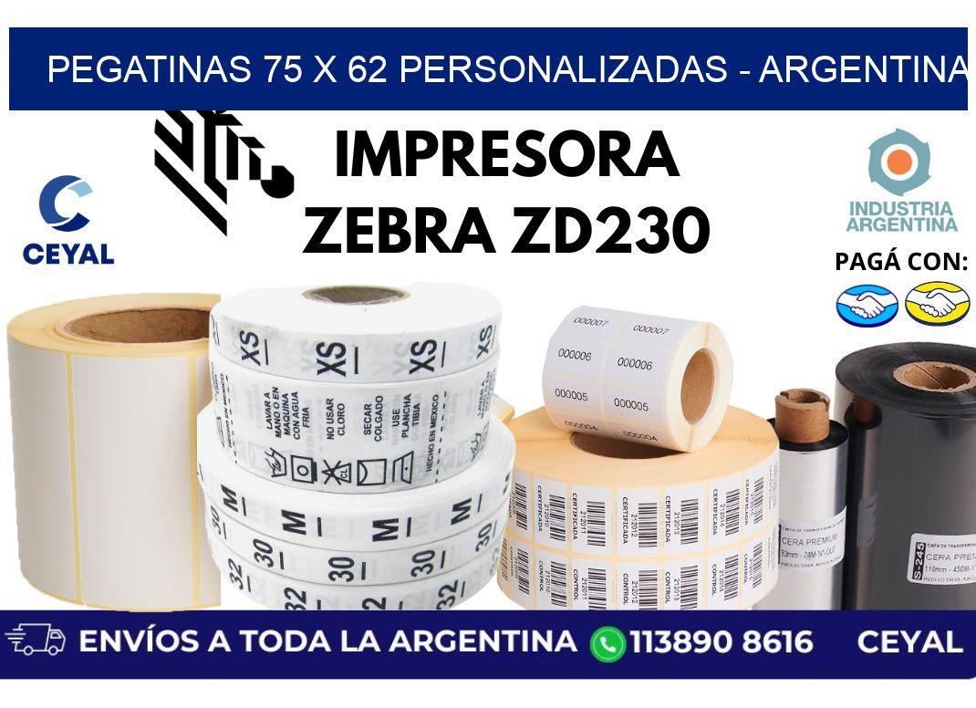 pegatinas 75 x 62 personalizadas – Argentina