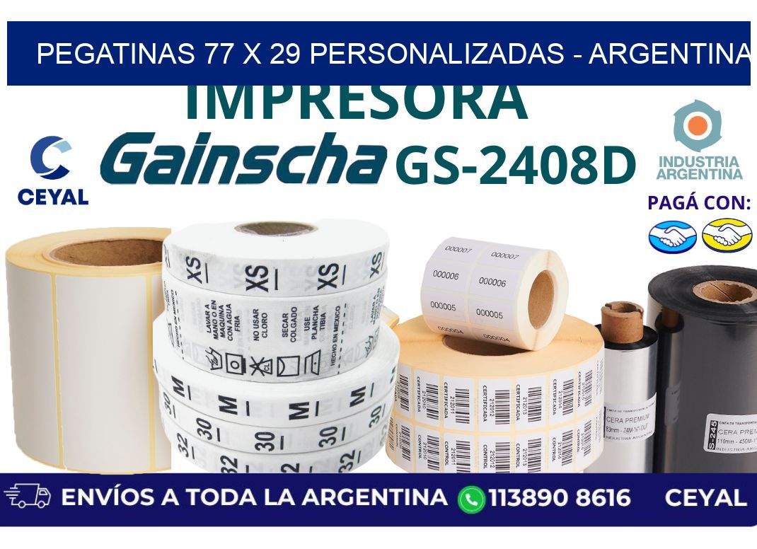 pegatinas 77 x 29 personalizadas - Argentina