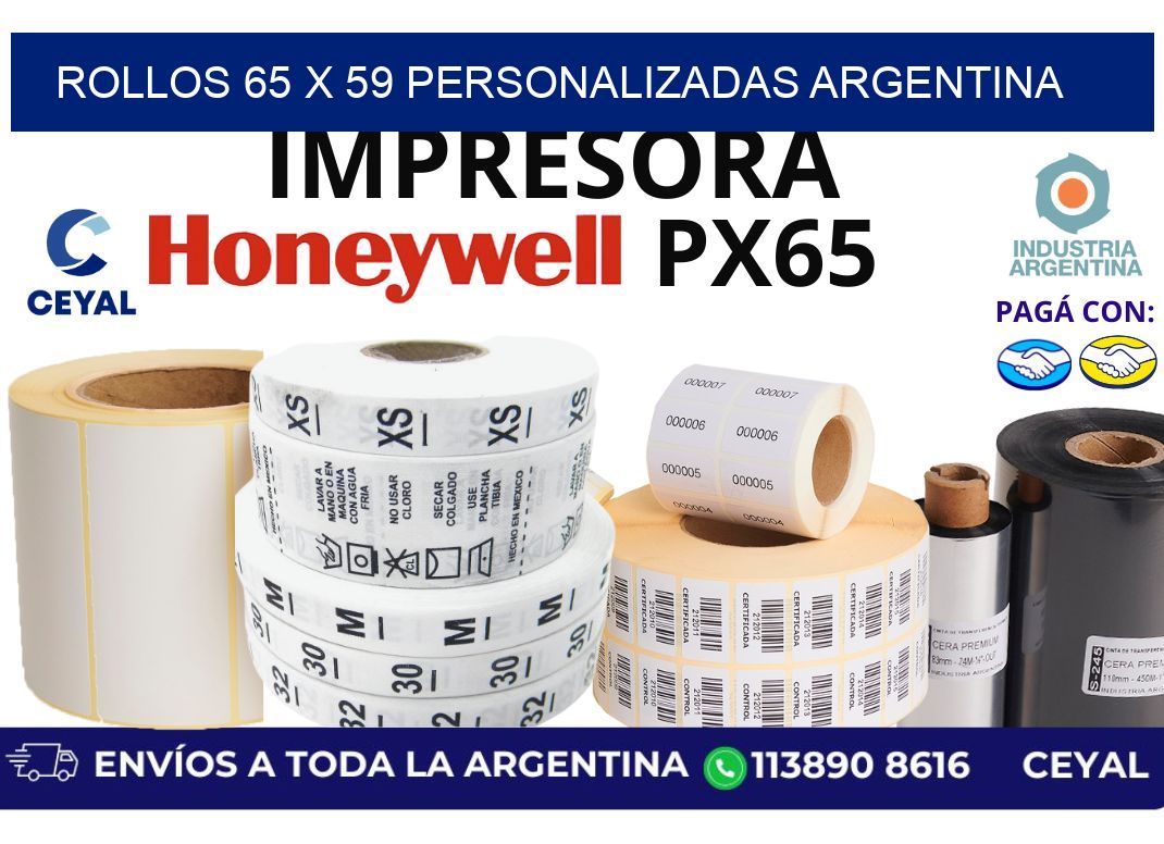 rollos 65 x 59 personalizadas argentina