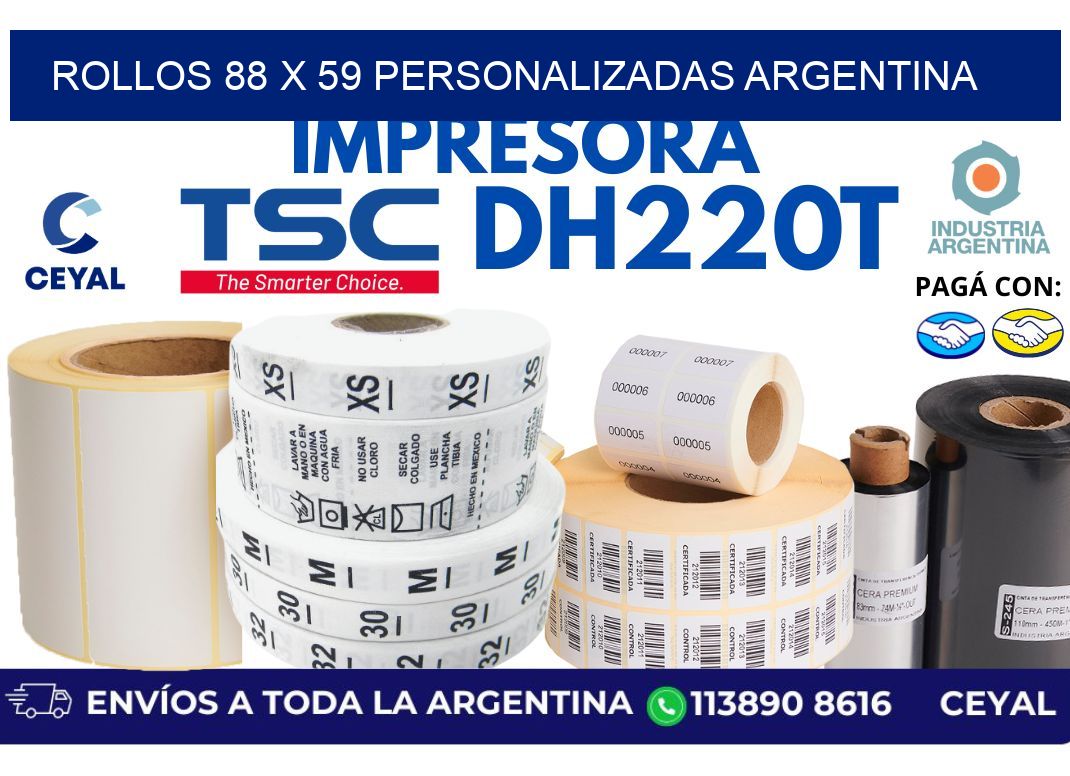 rollos 88 x 59 personalizadas argentina