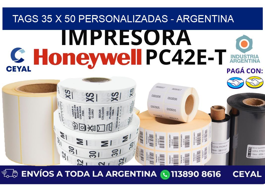 tags 35 x 50 personalizadas - Argentina