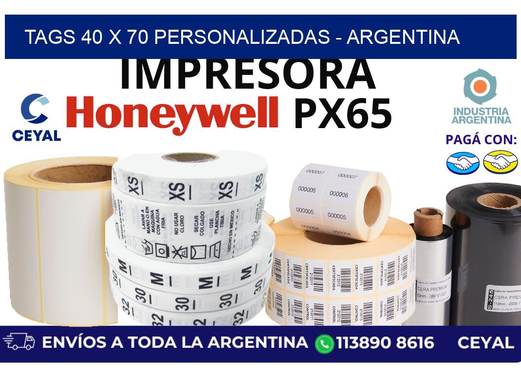 tags 40 x 70 personalizadas – Argentina