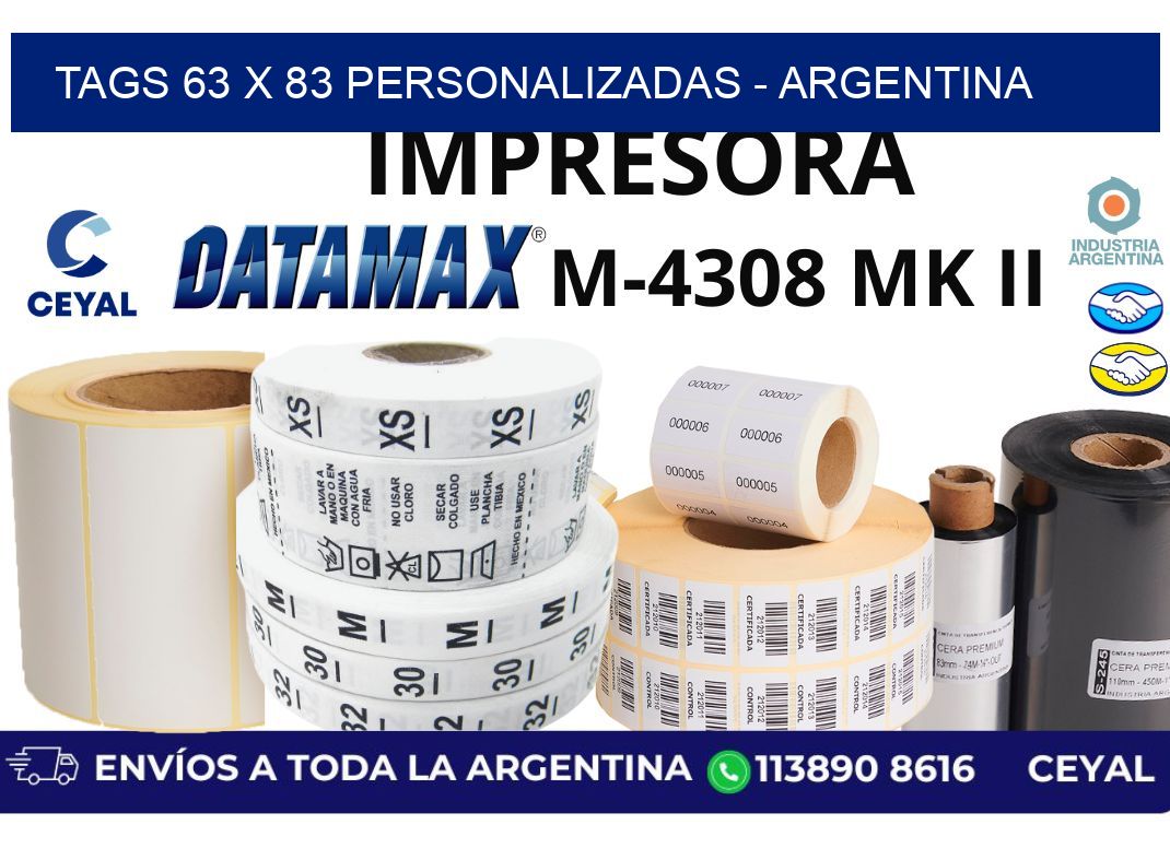 tags 63 x 83 personalizadas – Argentina