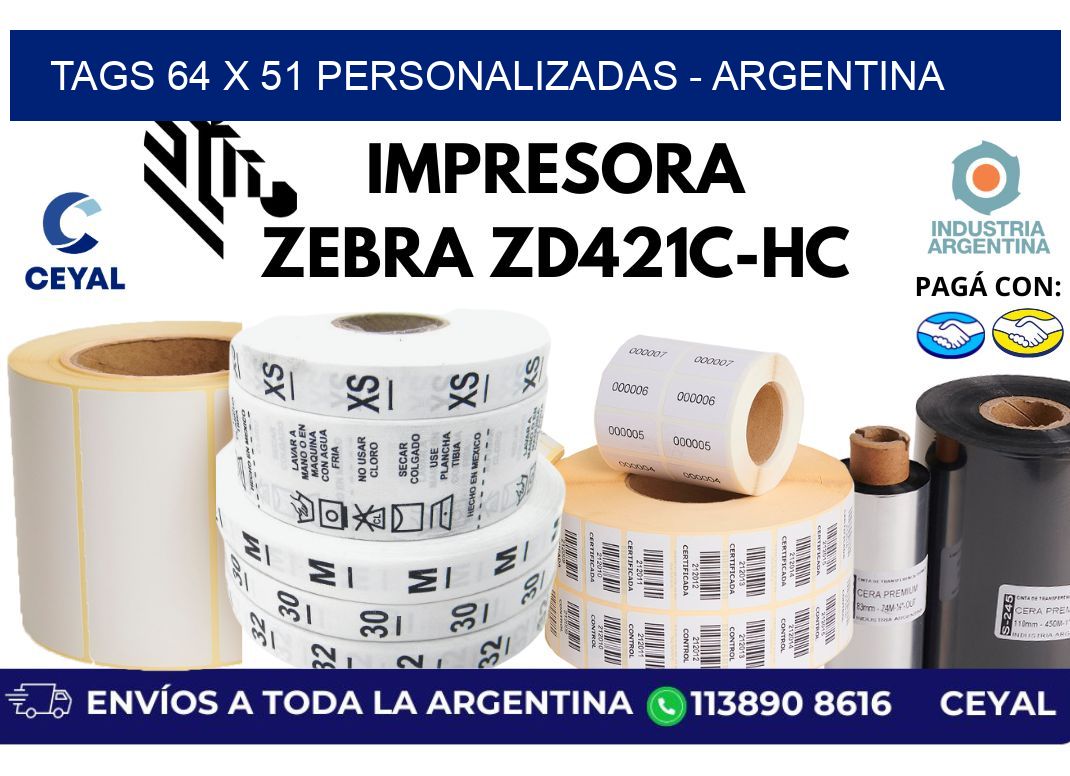 tags 64 x 51 personalizadas – Argentina