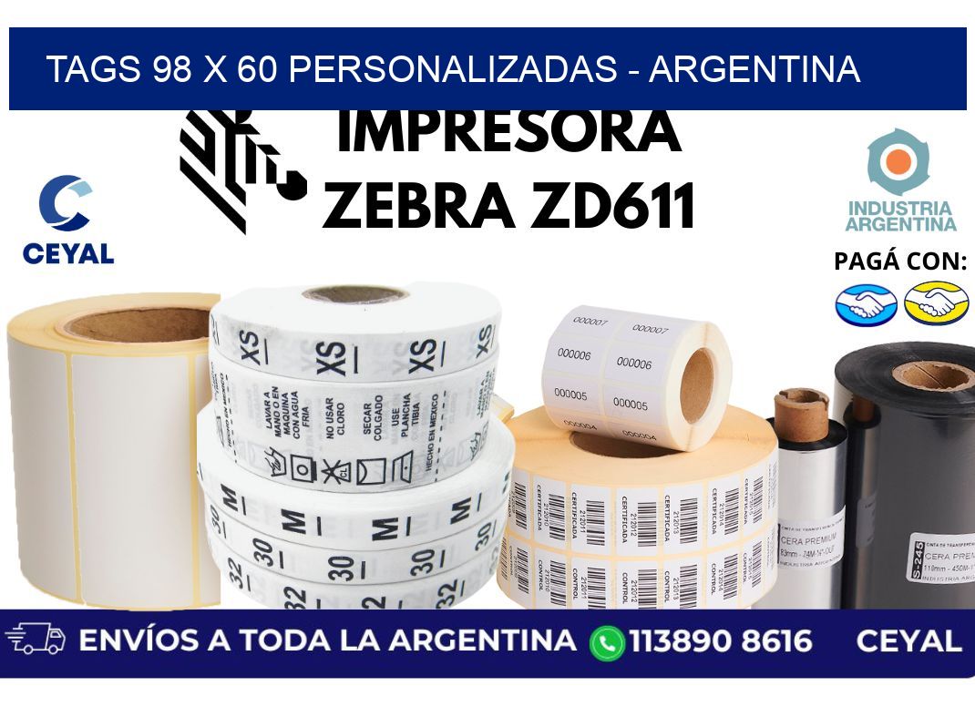 tags 98 x 60 personalizadas – Argentina