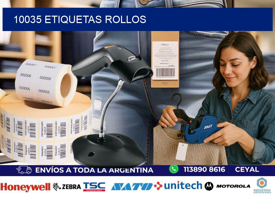 10035 etiquetas rollos