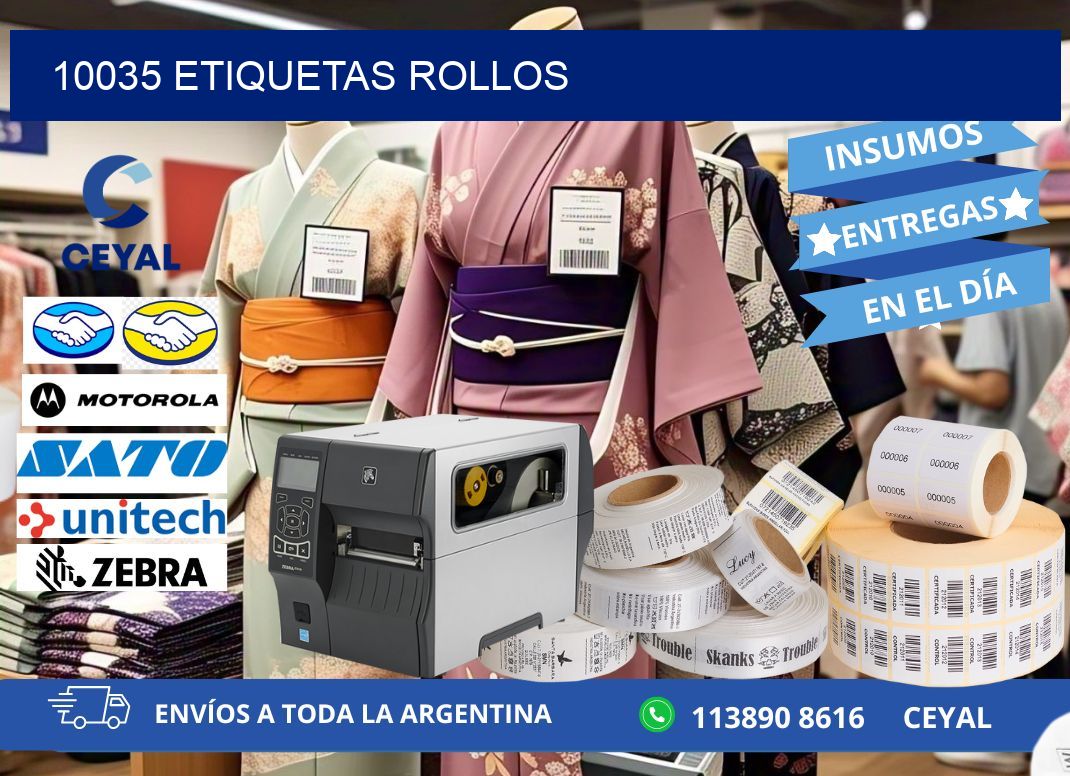 10035 etiquetas rollos