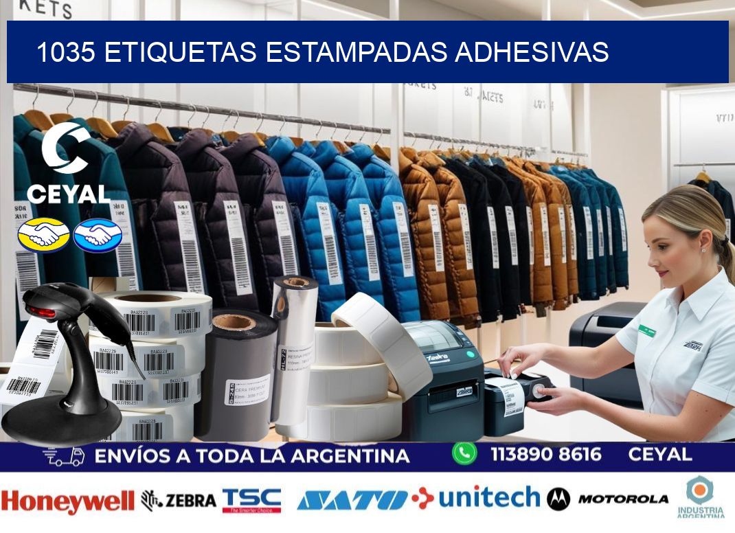1035 etiquetas estampadas adhesivas