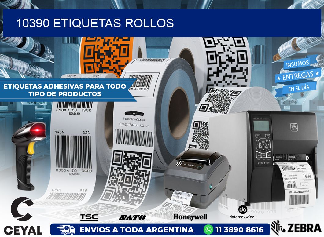 10390 etiquetas rollos