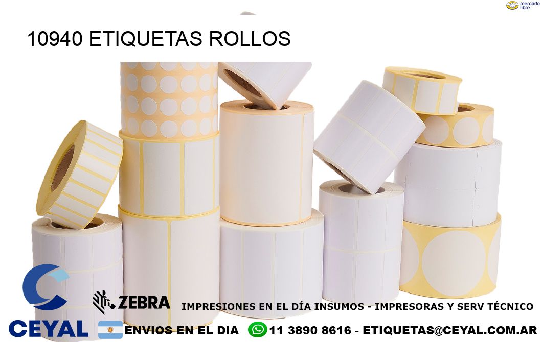 10940 etiquetas rollos
