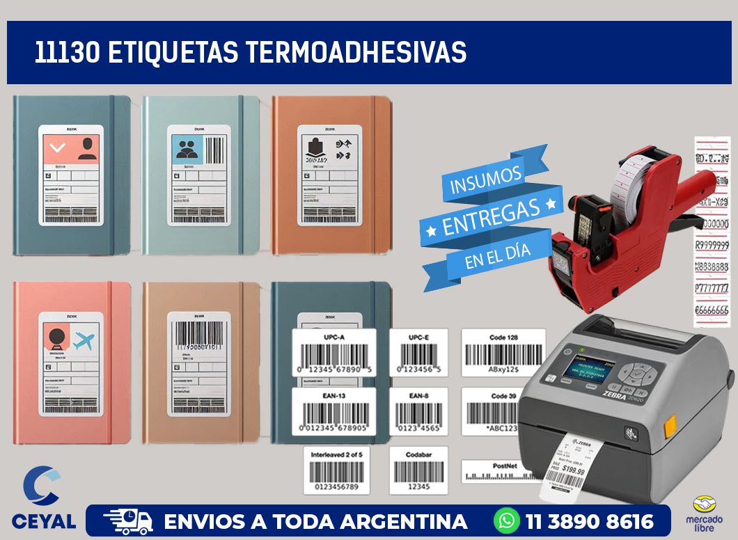 11130 etiquetas termoadhesivas
