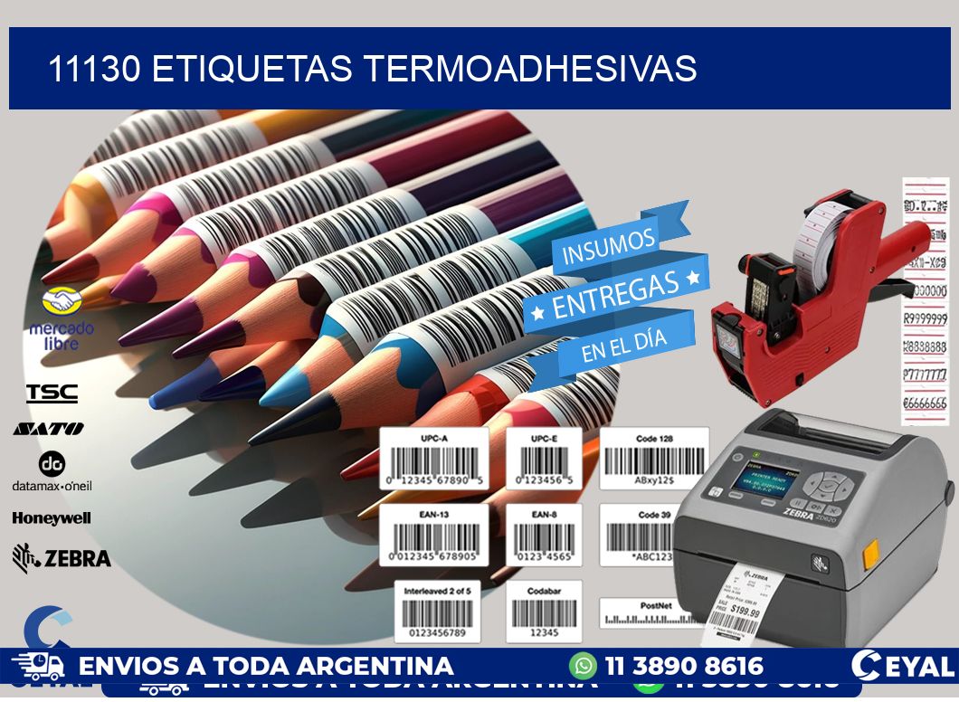 11130 etiquetas termoadhesivas