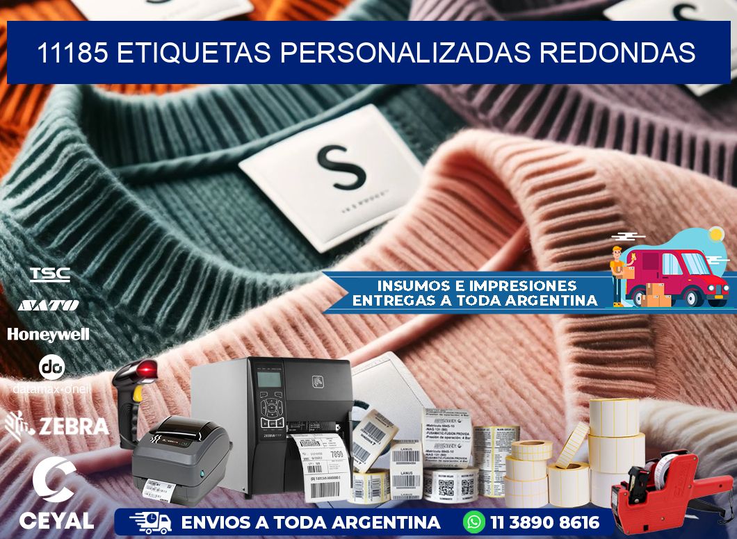11185 Etiquetas personalizadas redondas