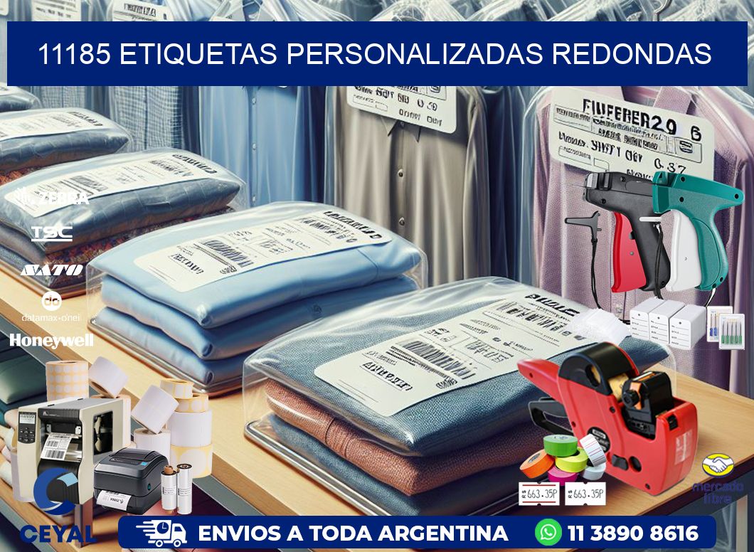 11185 Etiquetas personalizadas redondas