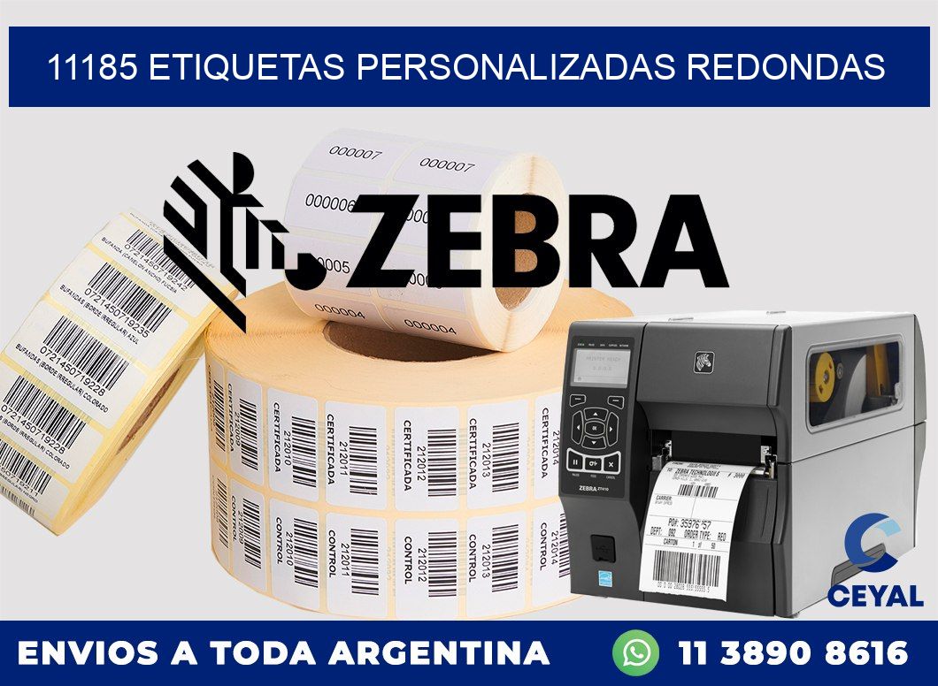 11185 Etiquetas personalizadas redondas