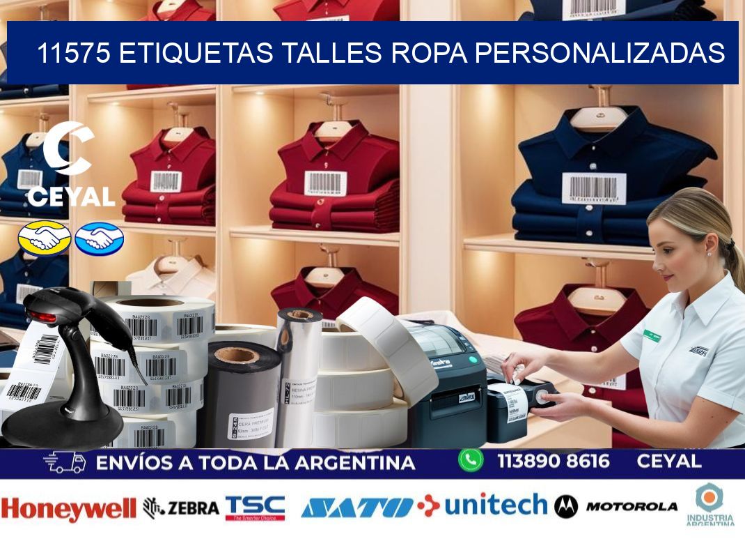 11575 ETIQUETAS TALLES ROPA PERSONALIZADAS