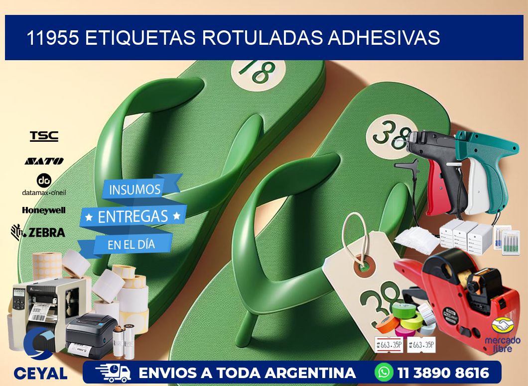 11955 etiquetas rotuladas adhesivas