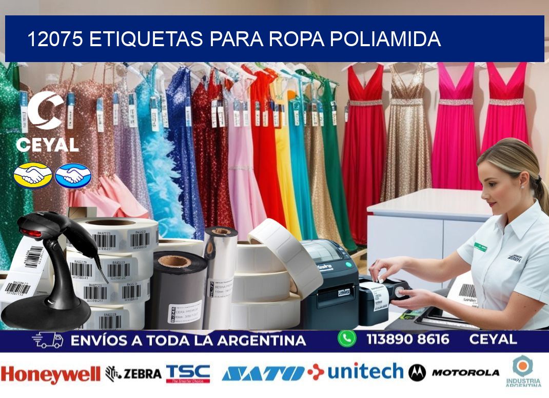 12075 Etiquetas para ropa POLIAMIDA
