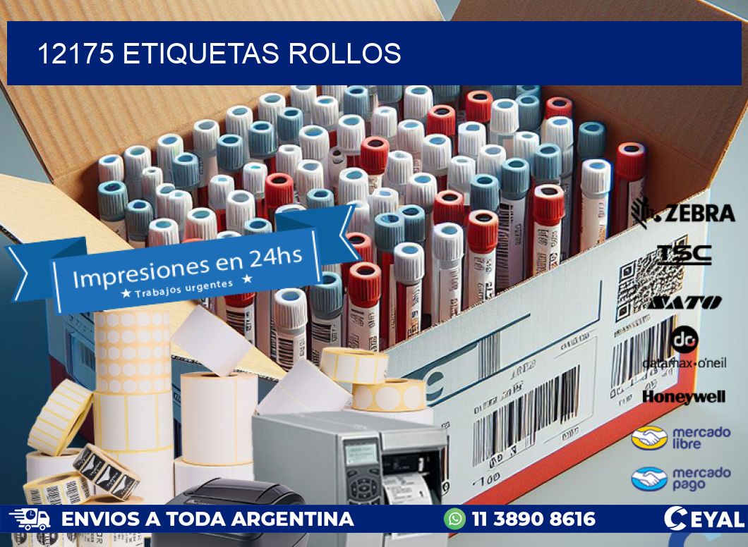 12175 etiquetas rollos