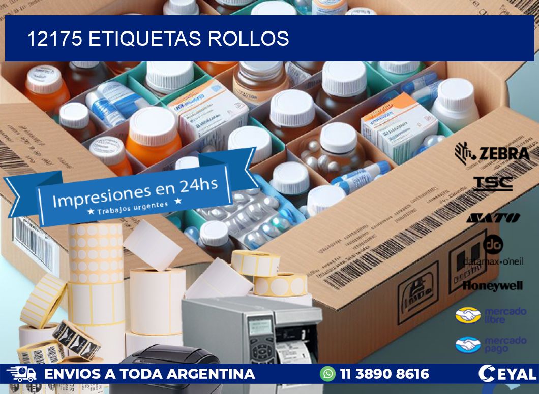 12175 etiquetas rollos