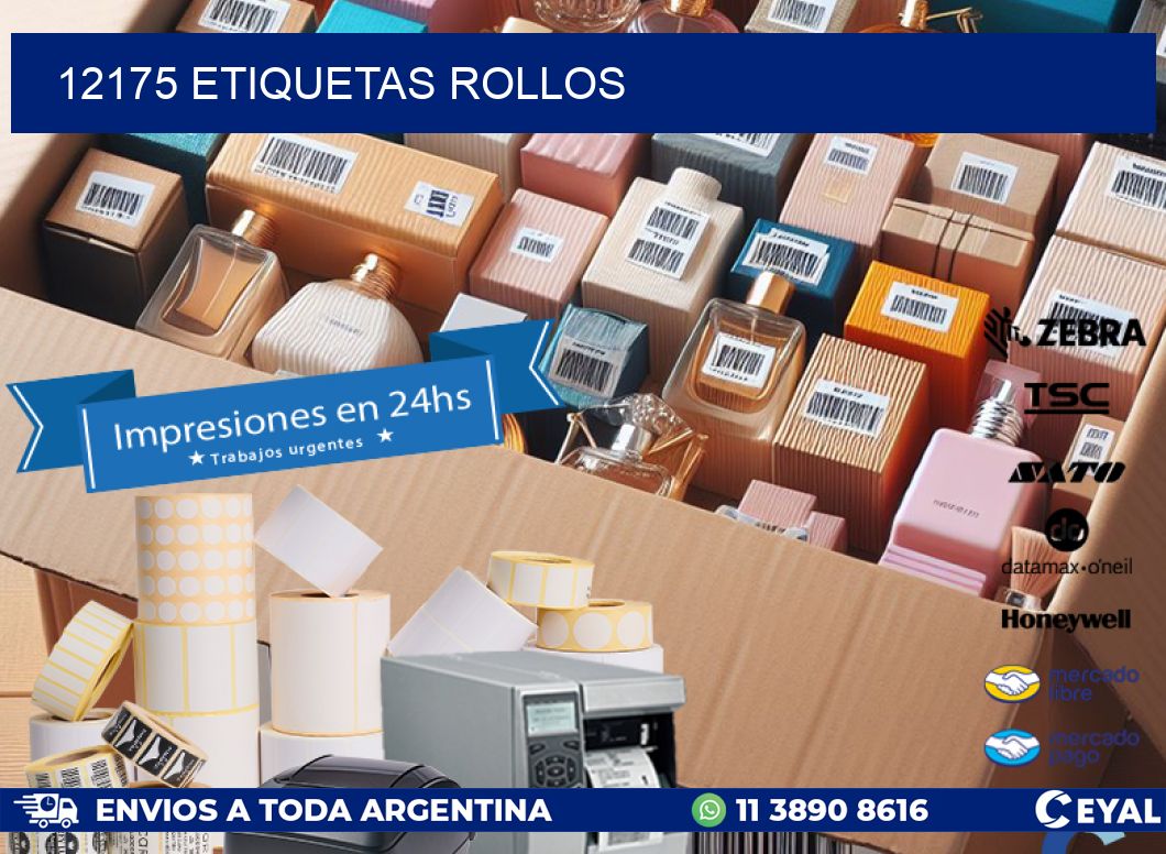 12175 etiquetas rollos
