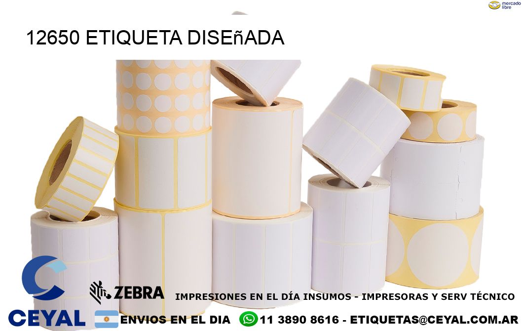 12650 etiqueta diseñada