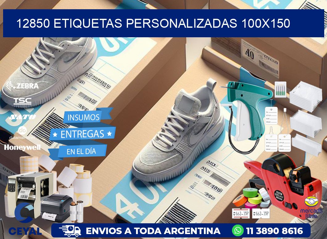 12850 Etiquetas personalizadas 100x150
