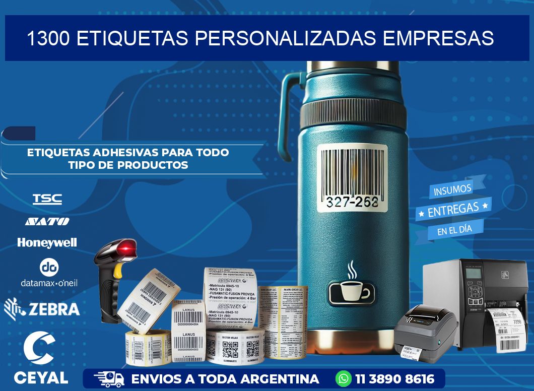 1300 Etiquetas personalizadas empresas