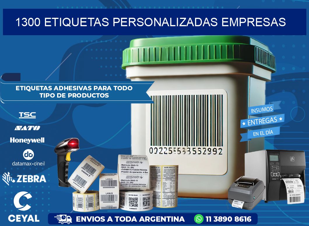1300 Etiquetas personalizadas empresas