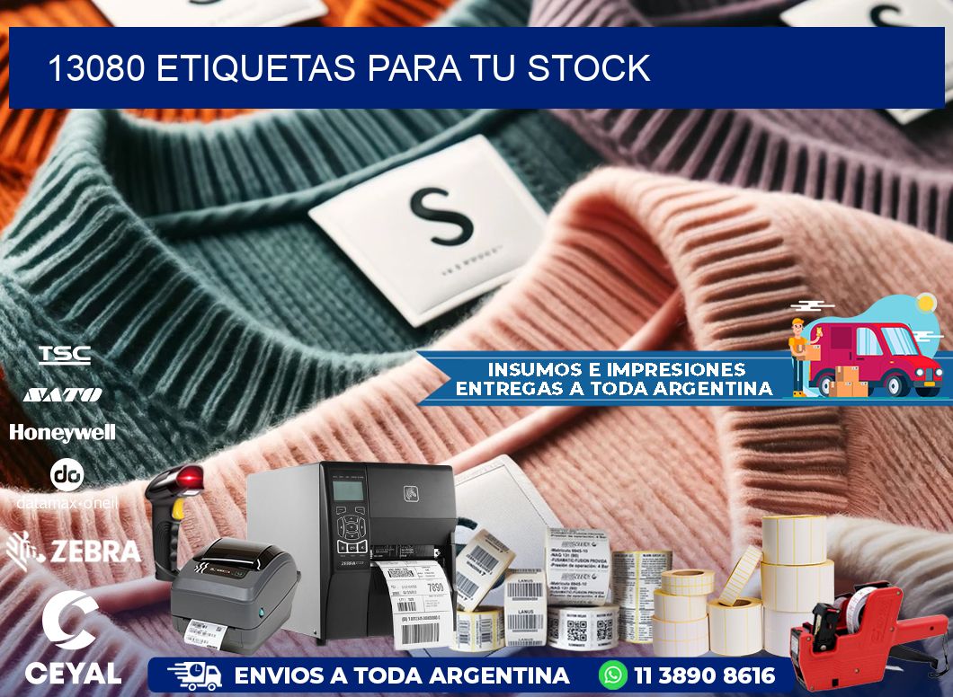 13080 etiquetas para tu stock