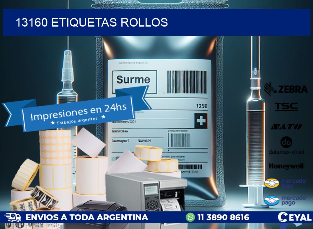 13160 etiquetas rollos