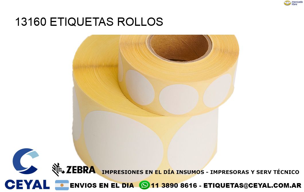 13160 etiquetas rollos
