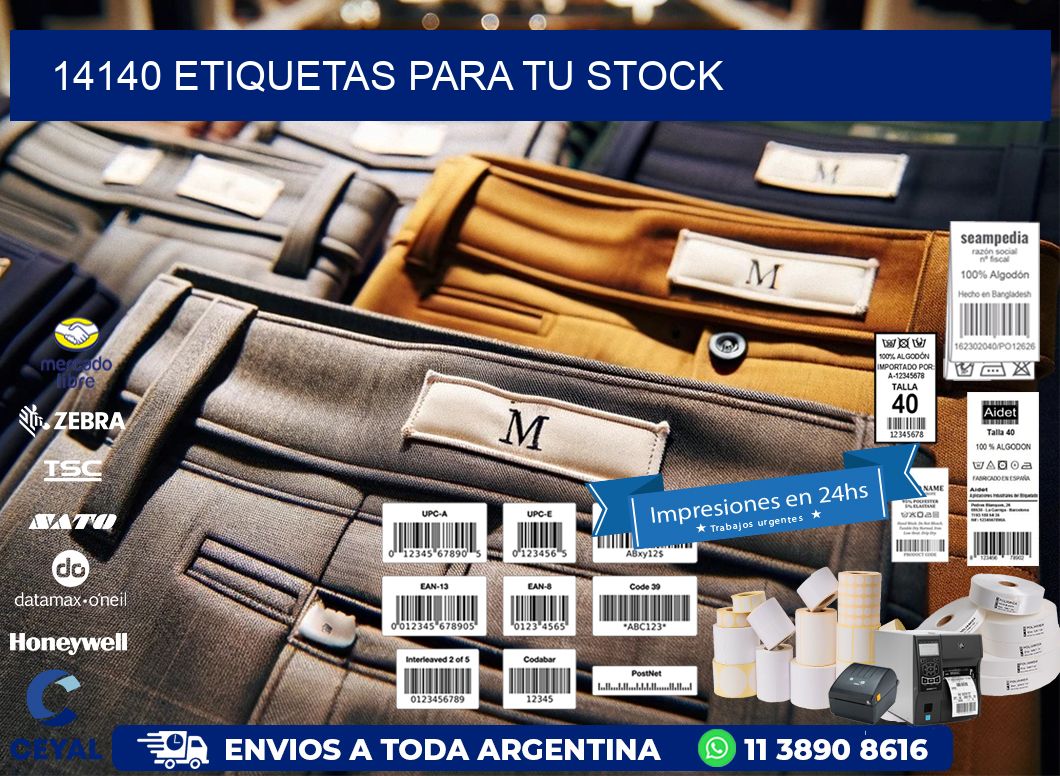 14140 etiquetas para tu stock