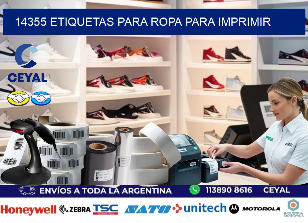 14355 Etiquetas para ropa para imprimir
